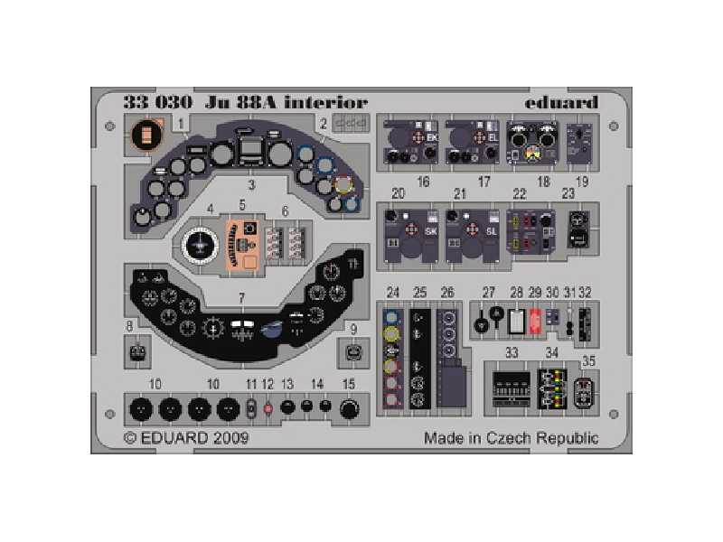  Ju 88A interior S. A. 1/32 - Revell - blaszki - zdjęcie 1