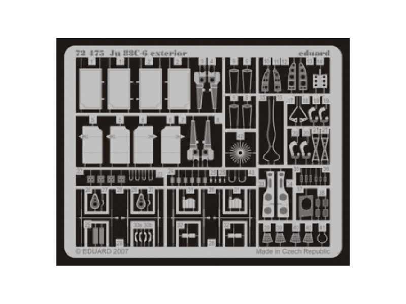  Ju 88C-6 exterior 1/72 - Hasegawa - blaszki - zdjęcie 1