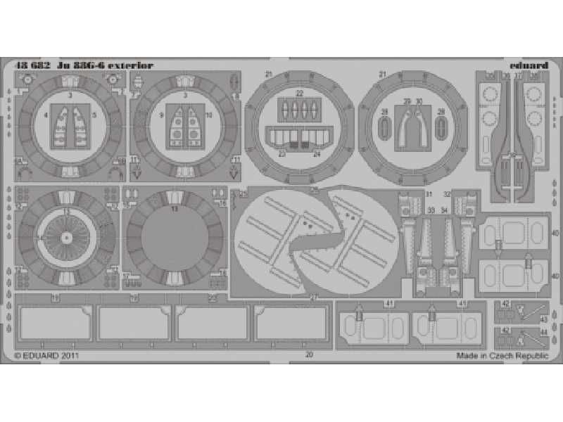Ju 88G-6 exterior 1/48 - Dragon - blaszki - zdjęcie 1 Ju 88G-6 exterior 1/48 - Dragon - blaszki - zdjęcie 1
