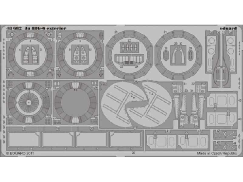  Ju 88G-6 exterior 1/48 - Dragon - blaszki - zdjęcie 1