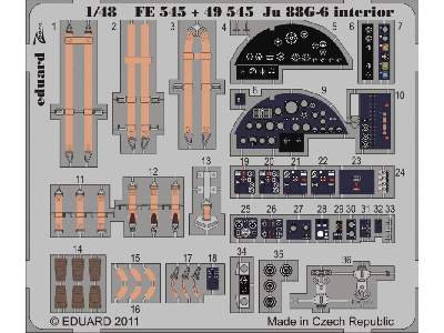  Ju 88G-6 interior S. A. 1/48 - Dragon - blaszki - zdjęcie 2