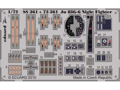  Ju 88G-6 Night Fighter S. A. 1/72 - Hasegawa - blaszki - zdjęcie 1