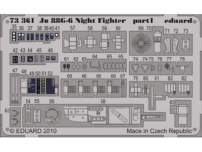  Ju 88G-6 Night Fighter S. A. 1/72 - Hasegawa - blaszki - zdjęcie 1