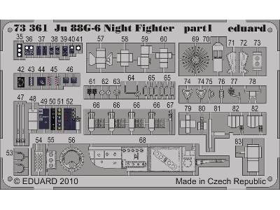 Ju 88G-6 Night Fighter S. A. 1/72 - Hasegawa - blaszki - zdjęcie 2