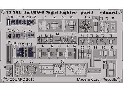  Ju 88G-6 Night Fighter S. A. 1/72 - Hasegawa - blaszki - zdjęcie 2