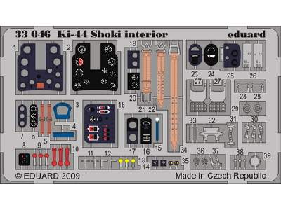  Ki-44 Shoki interior S. A. 1/32 - Hasegawa - blaszki - zdjęcie 1