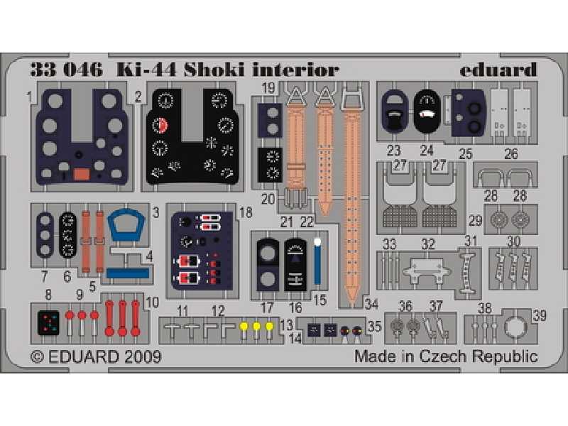Ki-44 Shoki interior S. A. 1/32 - Hasegawa - blaszki - zdjęcie 1 Ki-44 Shoki interior S. A. 1/32 - Hasegawa - blaszki - zdjęcie 1