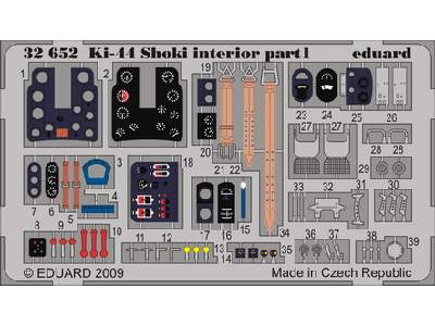  Ki-44 Shoki interior S. A. 1/32 - Hasegawa - blaszki - zdjęcie 1