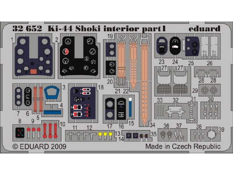 Ki-44 Shoki interior S. A. 1/32 - Hasegawa - blaszki - zdjęcie 1 Ki-44 Shoki interior S. A. 1/32 - Hasegawa - blaszki - zdjęcie 1