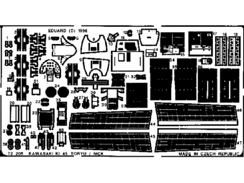  Ki-45 Toryu/ Nick 1/72 - Hasegawa - blaszki - zdjęcie 1
