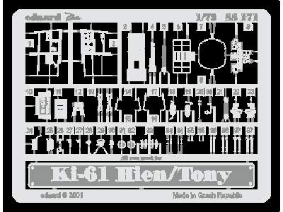  Ki-61 Hien/ Tony 1/72 - Hasegawa - blaszki - zdjęcie 1