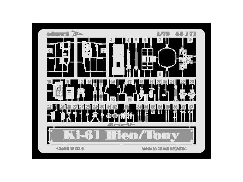Ki-61 Hien/ Tony 1/72 - Hasegawa - blaszki - zdjęcie 1 Ki-61 Hien/ Tony 1/72 - Hasegawa - blaszki - zdjęcie 1
