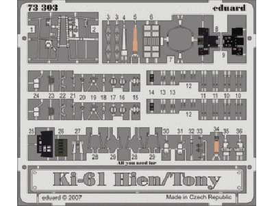  Ki-61 Hien/ Tony 1/72 - Dragon - blaszki - zdjęcie 1
