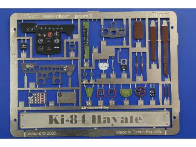  Ki-84 Hayate interior 1/32 - Hasegawa - blaszki - zdjęcie 4