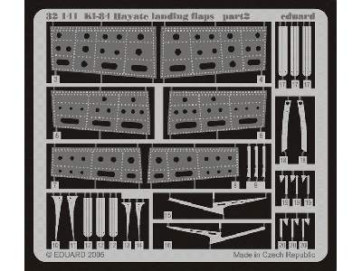  Ki-84 Hayate landing flaps 1/32 - Hasegawa - blaszki - zdjęcie 3