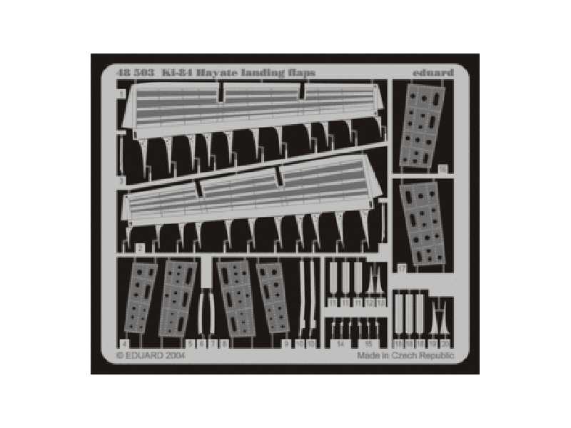 Ki-84 Hayate landing flaps 1/48 - Hasegawa - blaszki - zdjęcie 1 Ki-84 Hayate landing flaps 1/48 - Hasegawa - blaszki - zdjęcie 1