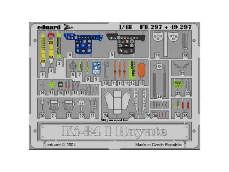  Ki-84 I Hayate 1/48 - Hasegawa - blaszki - zdjęcie 1