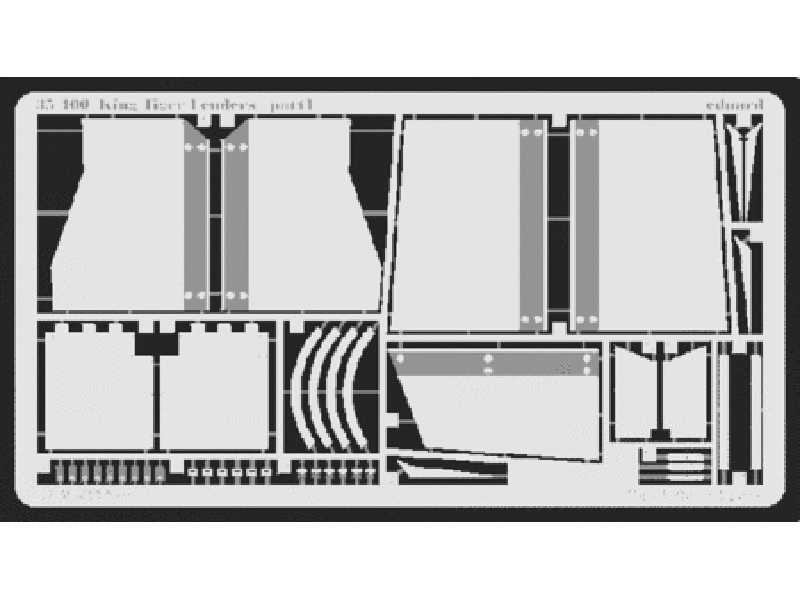 King Tiger fenders 1/35 - Tamiya - blaszki - zdjęcie 1 King Tiger fenders 1/35 - Tamiya - blaszki - zdjęcie 1