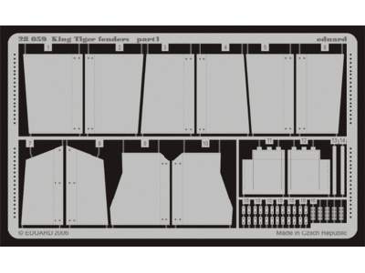  King Tiger fenders 1/48 - Tamiya - blaszki - zdjęcie 1