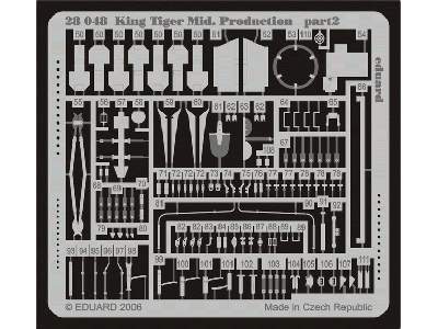  King Tiger Mid.  Production 1/48 - Tamiya - blaszki - zdjęcie 3