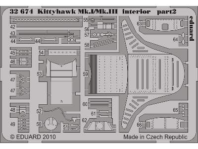  Kittyhawk Mk. I/Mk. III interior S. A. 1/32 - Hasegawa - blaszk - zdjęcie 3