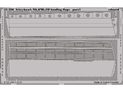  Kittyhawk Mk. I/Mk. III landing flaps 1/32 - Hasegawa - blaszki - zdjęcie 2