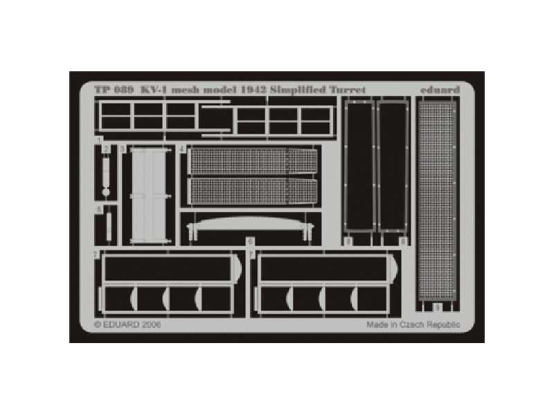 KV-1 mesh Simplified turret 1/35 - Trumpeter - blaszki - zdjęcie 1 KV-1 mesh Simplified turret 1/35 - Trumpeter - blaszki - zdjęcie 1