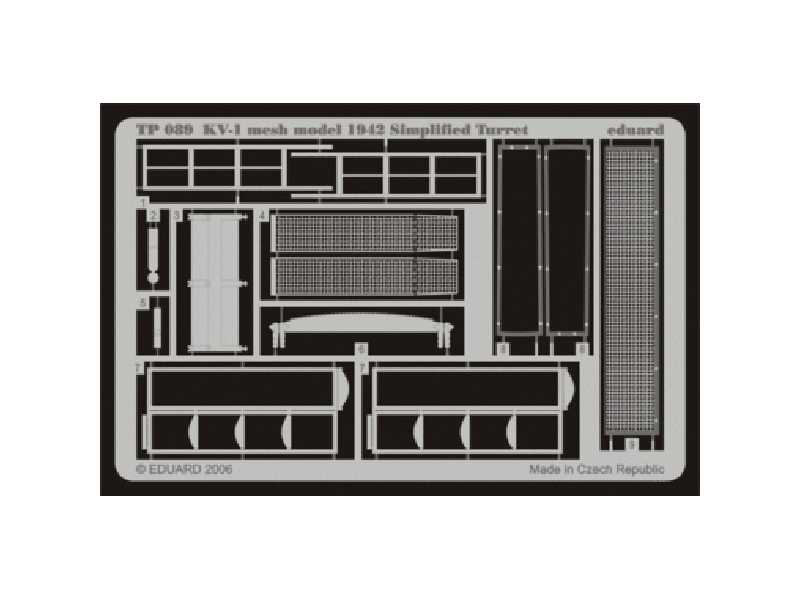  KV-1 mesh Simplified turret 1/35 - Trumpeter - blaszki - zdjęcie 1