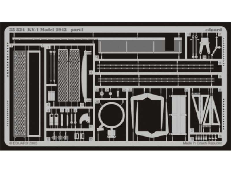 KV-1 Model 1942 1/35 - Trumpeter - blaszki - zdjęcie 1 KV-1 Model 1942 1/35 - Trumpeter - blaszki - zdjęcie 1