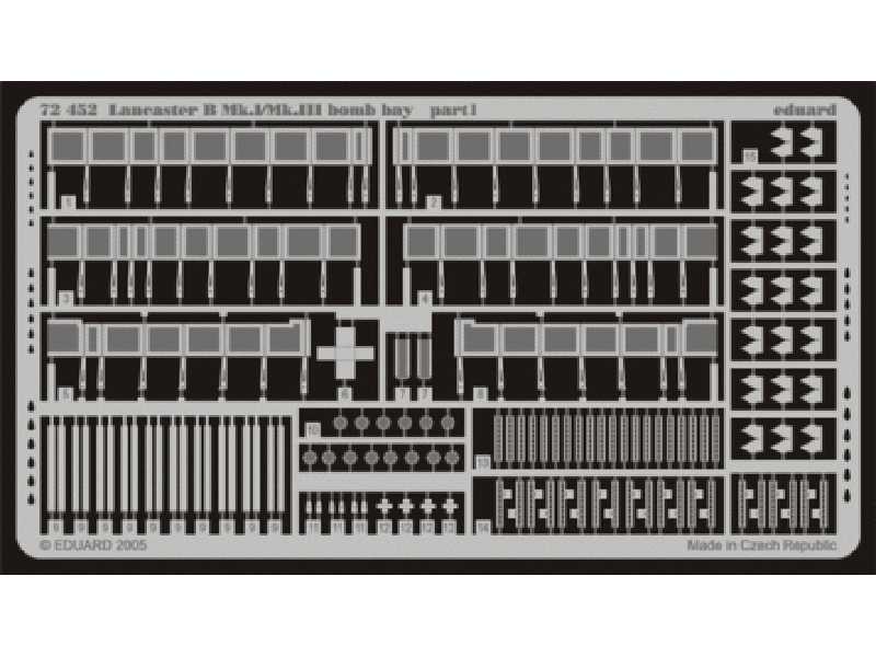  Lancaster B Mk. I/Mk. III bomb bay 1/72 - Hasegawa - blaszki - zdjęcie 1
