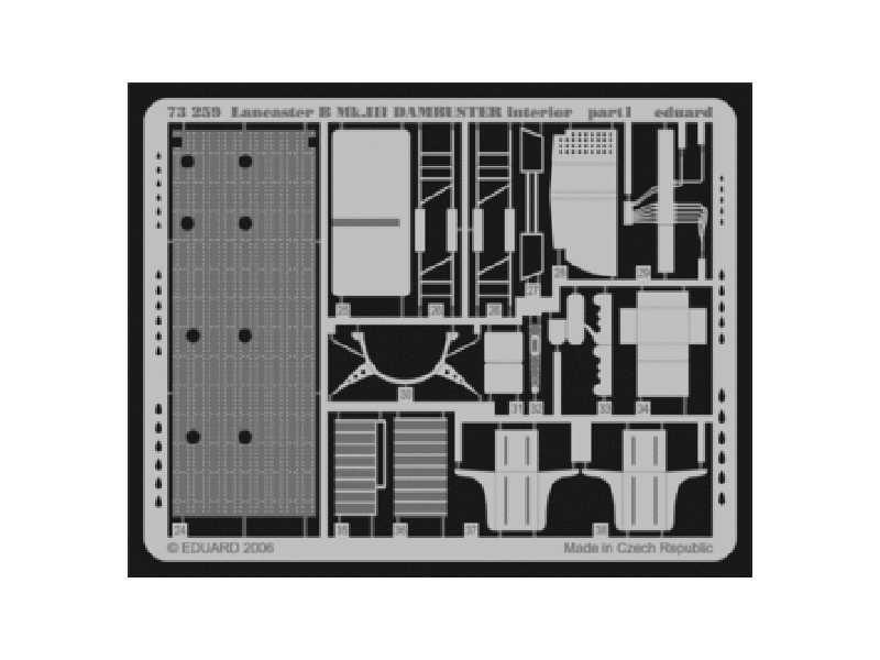 Lancaster B Mk. III Dambuster interior 1/72 - Hasegawa - blaszk - zdjęcie 1 Lancaster B Mk. III Dambuster interior 1/72 - Hasegawa - blaszk - zdjęcie 1