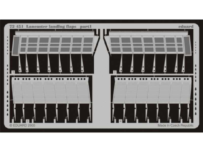  Lancaster landing flaps 1/72 - Hasegawa - blaszki - zdjęcie 1