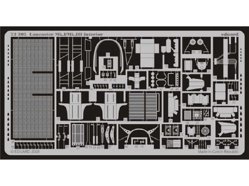 Lancaster Mk. I/Mk. III interior S. A. 1/72 - Revell - blaszki - zdjęcie 1 Lancaster Mk. I/Mk. III interior S. A. 1/72 - Revell - blaszki - zdjęcie 1