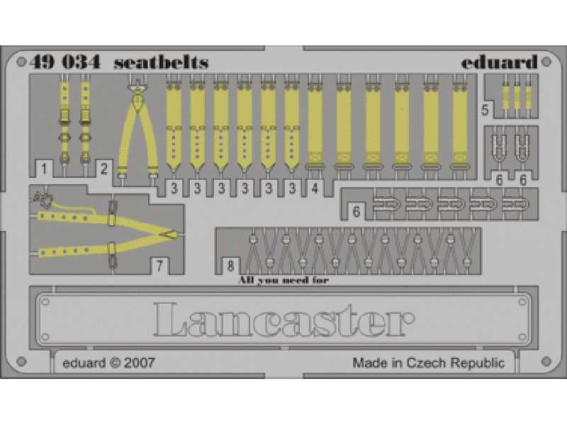  Lancaster seatbelts 1/48 - Tamiya - blaszki - zdjęcie 1