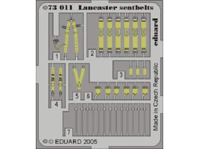  Lancaster seatbelts 1/72 - blaszki - zdjęcie 1