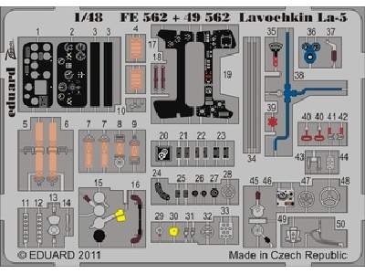  Lavochkin La-5 S. A. 1/48 - Zvezda - blaszki - zdjęcie 1