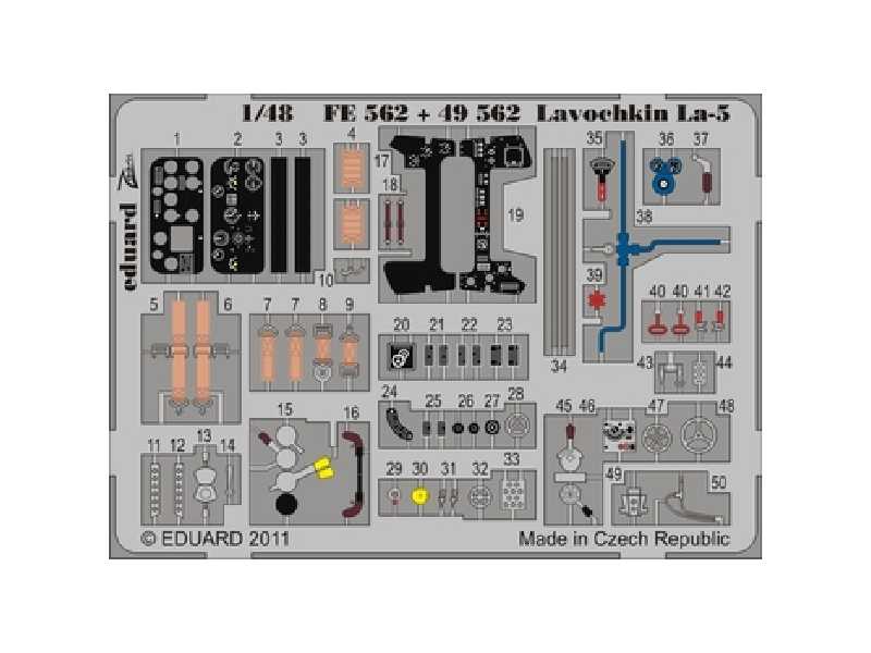 Lavochkin La-5 S. A. 1/48 - Zvezda - blaszki - zdjęcie 1 Lavochkin La-5 S. A. 1/48 - Zvezda - blaszki - zdjęcie 1