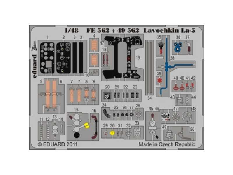  Lavochkin La-5 S. A. 1/48 - Zvezda - blaszki - zdjęcie 1