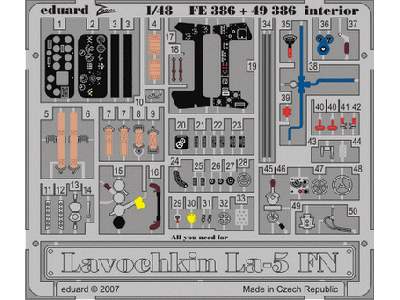  Lavochkin La-5FN S. A. 1/48 - Zvezda - blaszki - zdjęcie 2