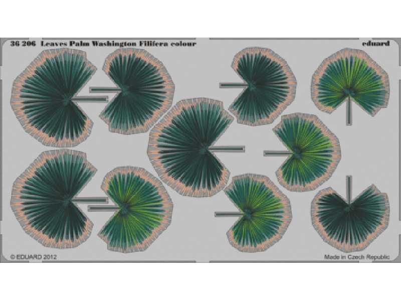 Leaves Palm Washington Filifera colour 1/35 - blaszki - zdjęcie 1 Leaves Palm Washington Filifera colour 1/35 - blaszki - zdjęcie 1