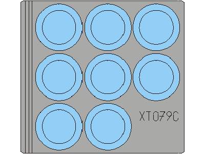  Leopard 2A5 wheel mask 1/35 - Tamiya - maski - zdjęcie 4