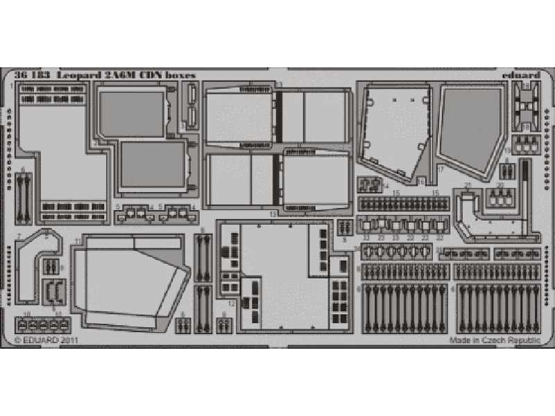  Leopard 2A6M CDN boxes 1/35 - Hobby Boss - blaszki - zdjęcie 1