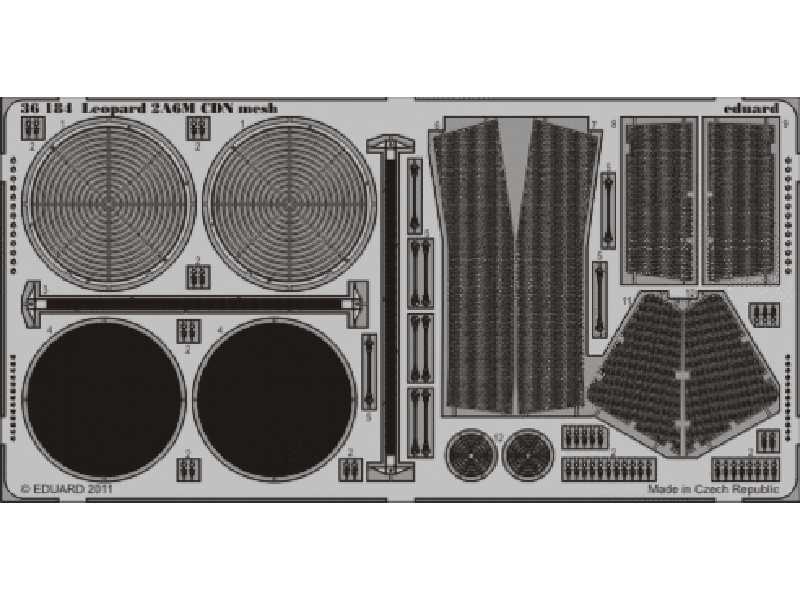 Leopard 2A6M CDN mesh 1/35 - Hobby Boss - blaszki - zdjęcie 1 Leopard 2A6M CDN mesh 1/35 - Hobby Boss - blaszki - zdjęcie 1