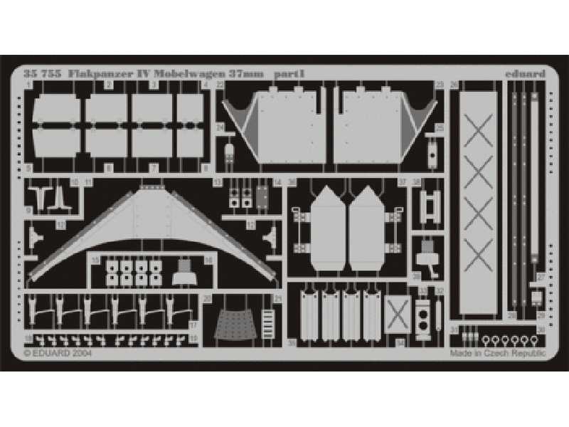 Flakpanzer IV Mobelwagen 37mm 1/35 - Tamiya - blaszki - zdjęcie 1 Flakpanzer IV Mobelwagen 37mm 1/35 - Tamiya - blaszki - zdjęcie 1