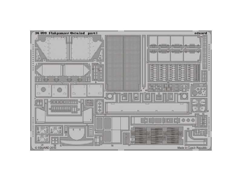Flakpanzer Ostwind 1/35 - Dragon - blaszki - zdjęcie 1 Flakpanzer Ostwind 1/35 - Dragon - blaszki - zdjęcie 1