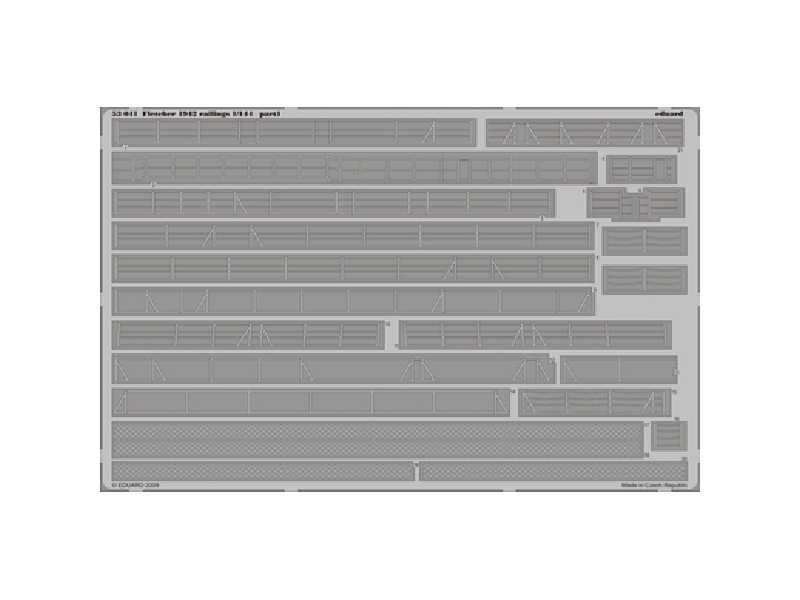  Fletcher 1942 railings 1/144 - Revell - blaszki - zdjęcie 1