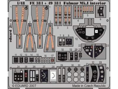  Fulmar Mk. I interior S. A. 1/48 - CMK / MPM - blaszki - zdjęcie 2