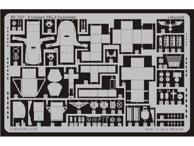  Fulmar Mk. I interior S. A. 1/48 - CMK / MPM - blaszki - zdjęcie 3