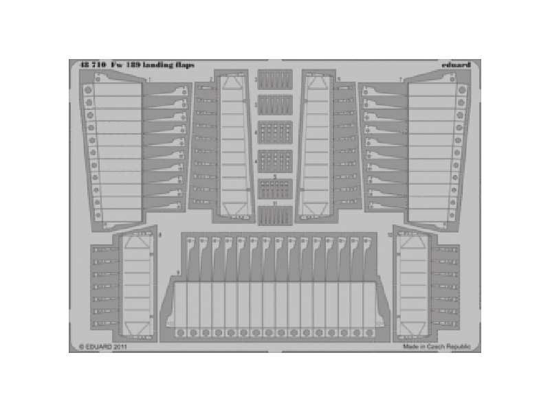  Fw 189 landing flaps 1/48 - Great Wall Hobby - blaszki - zdjęcie 1