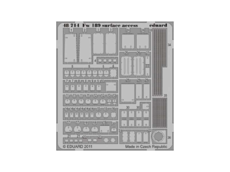 Fw 189 surface access S. A. 1/48 - Great Wall Hobby - blaszki - zdjęcie 1 Fw 189 surface access S. A. 1/48 - Great Wall Hobby - blaszki - zdjęcie 1